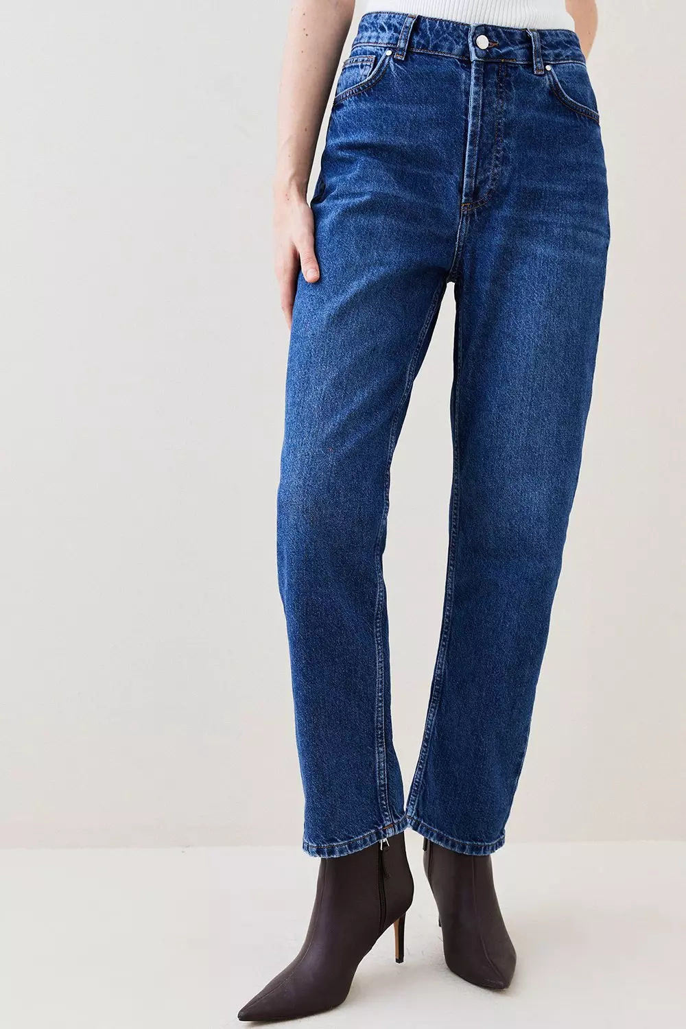 Mid waist deals cropped jeans